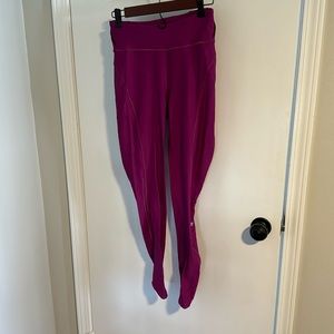 Lululemon magenta fleece lined leggings